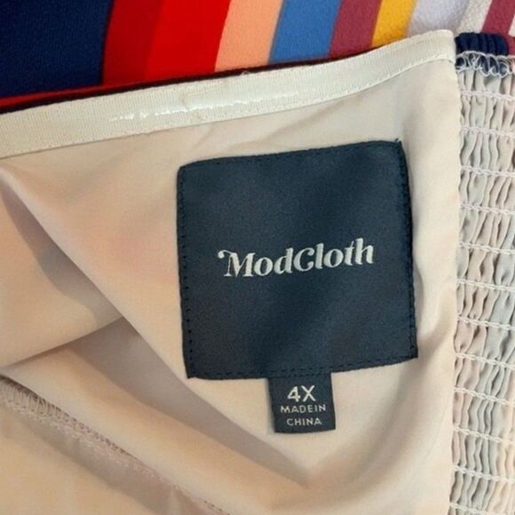 MODCLOTH Frequently Piquant Colorful Striped Halter Dress - Picture 7 of 10